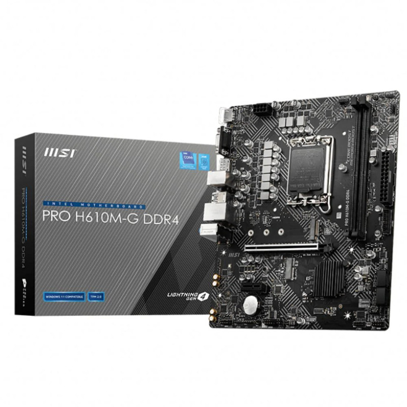 MSI PRO H610M-G WIFI DDR4 LGA 1700 Intel Motherboard - اللوحة الأم